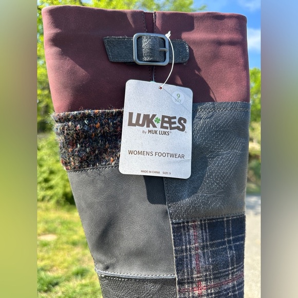 NWT Muk Luks Arya Patchwork Women's Multi-Color Boots - Picture 3 of 10